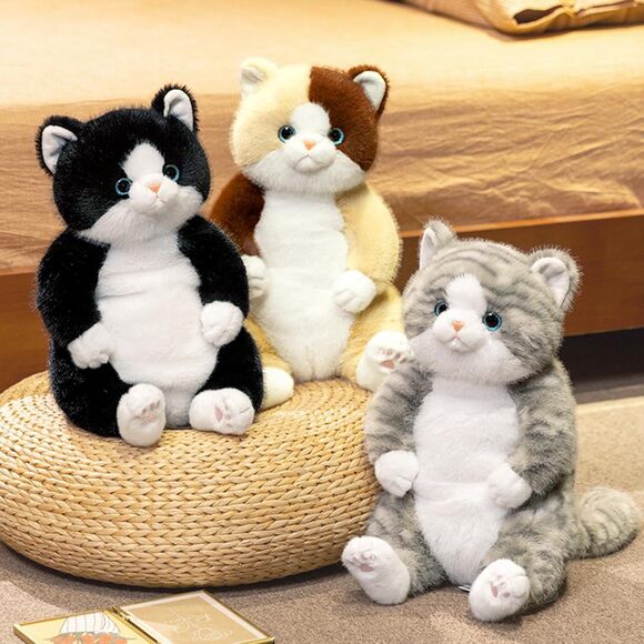 Black Cat Stuffed Animal 14 Inch Soft Plush Kitten Toy Cute Gift for Kids - Picture 5 of 6